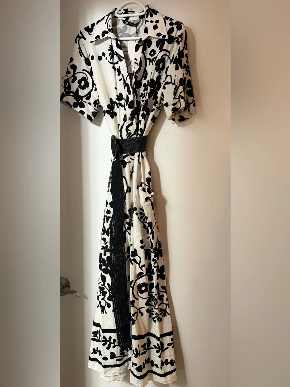 Zara Linen Blend Shirtdress (Large)
